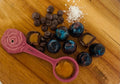Dark chocolate domes with a smooth salted caramel centre box of eight
